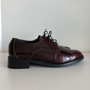 Burgundy Women's Oxford Loafers